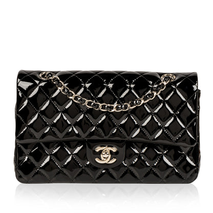 Chanel Classic Flap Patent Leather Black Shoulder Bag Style 6