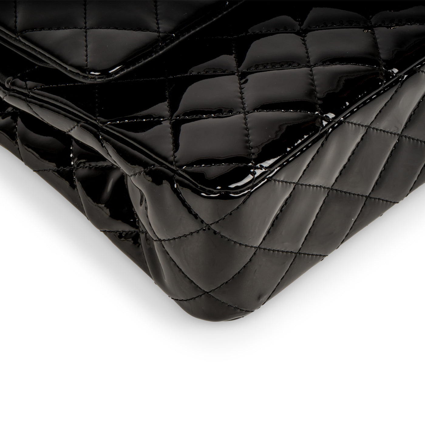 Chanel Classic Flap Patent Leather Black Shoulder Bag Style 6