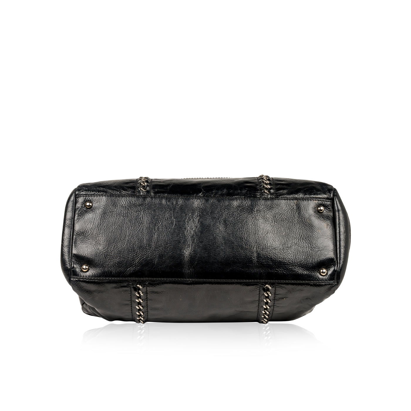 Chanel Timeless Patent Leather Black Tote Bag