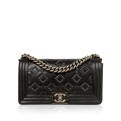 Chanel Boy Bag Leather Black Shoulder Bag Style 6