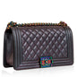 Chanel Boy Bag Leather Black Shoulder Bag Style 7