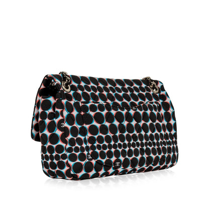 Chanel Polka-Dot Nylon Flap Bag