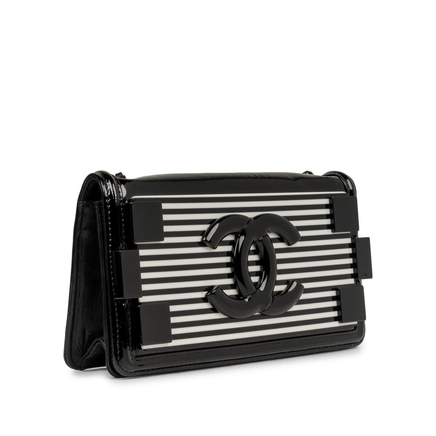 Chanel Boy Bag Patent Leather Black Shoulder Bag