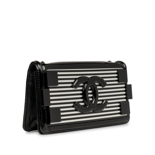 Chanel Boy Bag Patent Leather Black Shoulder Bag