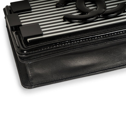 Chanel Boy Bag Patent Leather Black Shoulder Bag