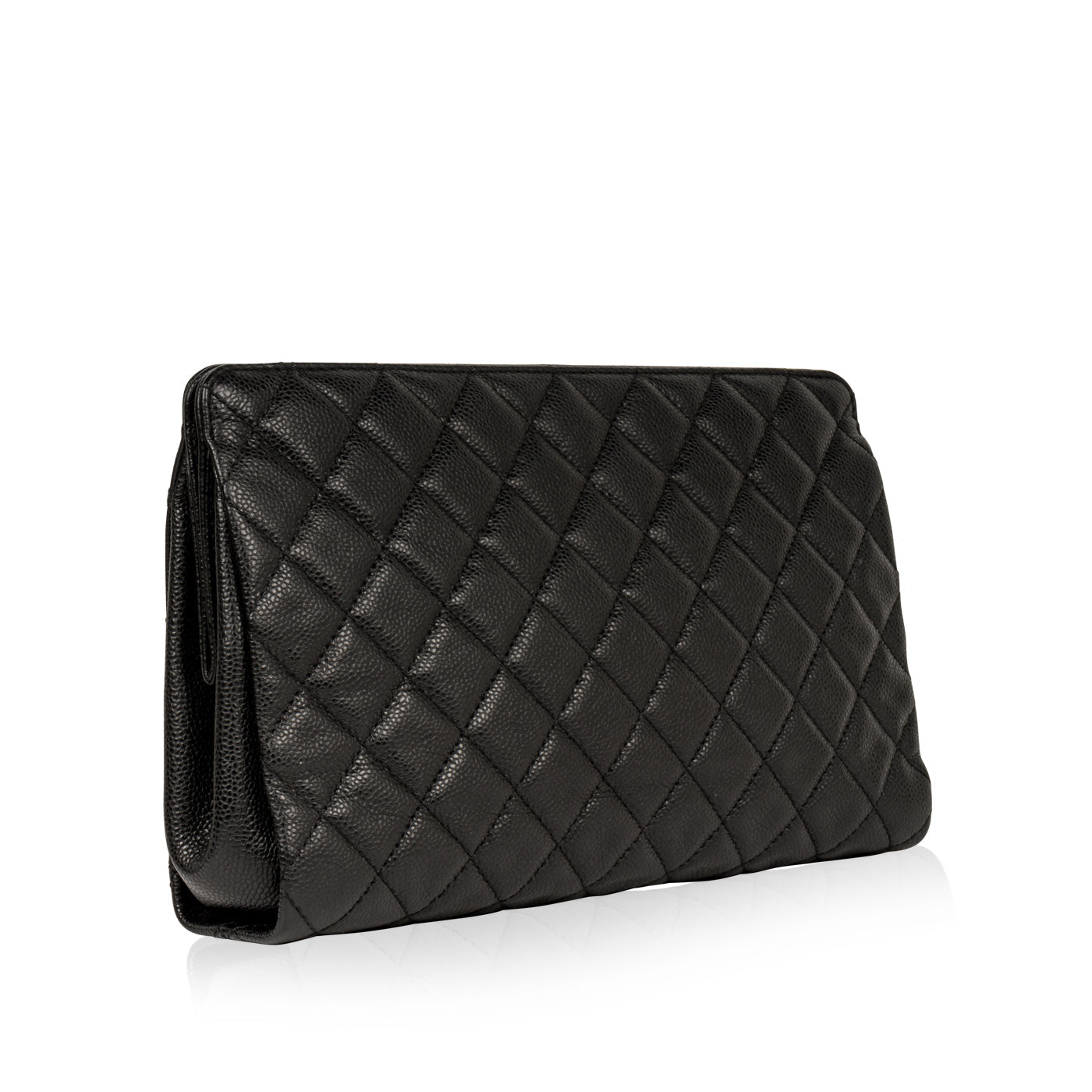 Chanel Timeless Caviar Black Clutch Caviar