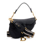 Christian Dior 2020 Black Calfskin Leather Mini Saddle Bag