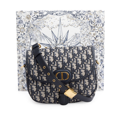 Christian Dior 2020 Blue Oblique Jacquard Medium Bobby Bag