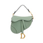 Christian Dior 2020 Green Calfskin Leather Mini Saddle Bag