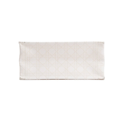 Christian Dior 2020 White Cannage Embroidery Medium Book Tote