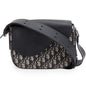 Christian Dior 2021 Black Oblique Mini Saddle Messenger Bag