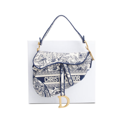 Christian Dior 2021 Toile de Jouy Medium Saddle Bag