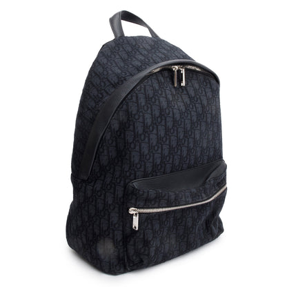 Christian Dior 2022 Black Oblique Jacquard Rider Backpack