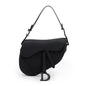 Christian Dior 2022 Black Ultramatte Calfskin Leather Medium Saddle Bag