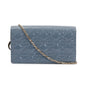 Christian Dior 2022 Cloud Blue Patent Leather Lady Dior Chain Pouch