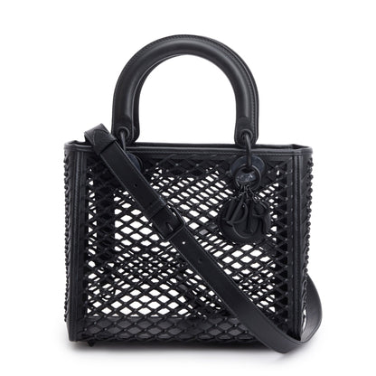 Christian Dior 2024 Black Leather So Black Medium Lady Dior Bag