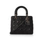 Christian Dior Black Lambskin Medium Lady Dior Bag