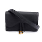 Christian Dior Black Leather Saddle Belt Pouch