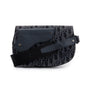 Christian Dior Black Oblique Jacquard Saddle Pouch