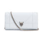 Christian Dior Blue Calfskin Leather Diorama Wallet on Chain