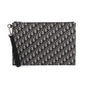 Christian Dior Homme 2020 Beige & Black Oblique Jacquard A4 Pouch