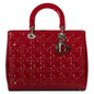 Christian Dior Large Red Leather Lady Dior Bag