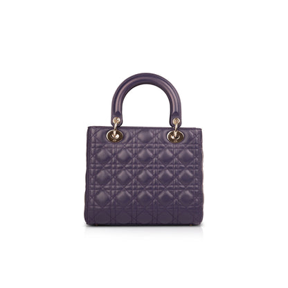 Christian Dior Medium Cannage Lambskin Lady Dior Bag