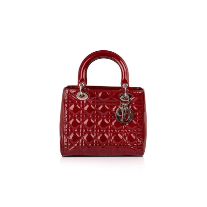 Christian Dior Medium Patent Leather Lady Dior Bag