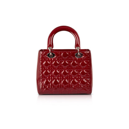 Christian Dior Medium Patent Leather Lady Dior Bag