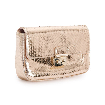 Christian Dior Metallic Gold Python Miss Dior Promenade Wallet on Chain