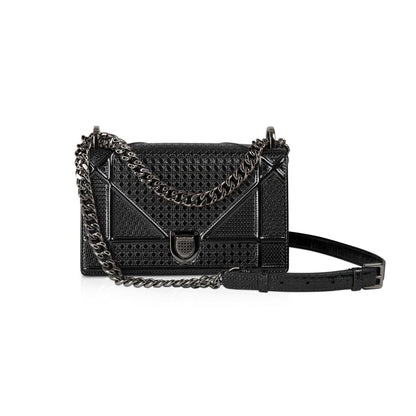 Christian Dior Metallic Microcannage Diorama Chain Bag