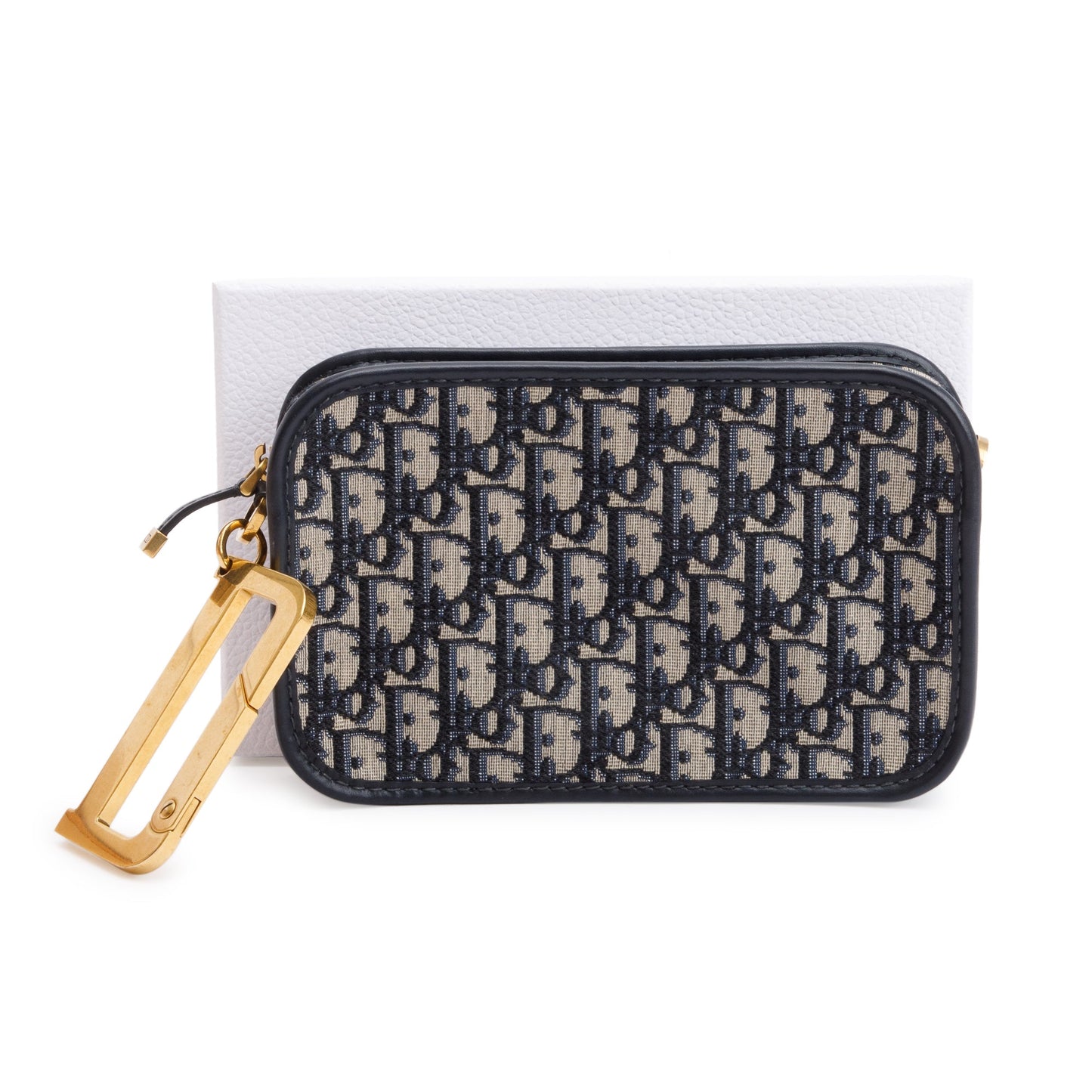 Christian Dior Navy Oblique Diorquake Clutch