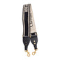 Christian Dior Navy/Beige Embroidered Woven Shoulder Strap