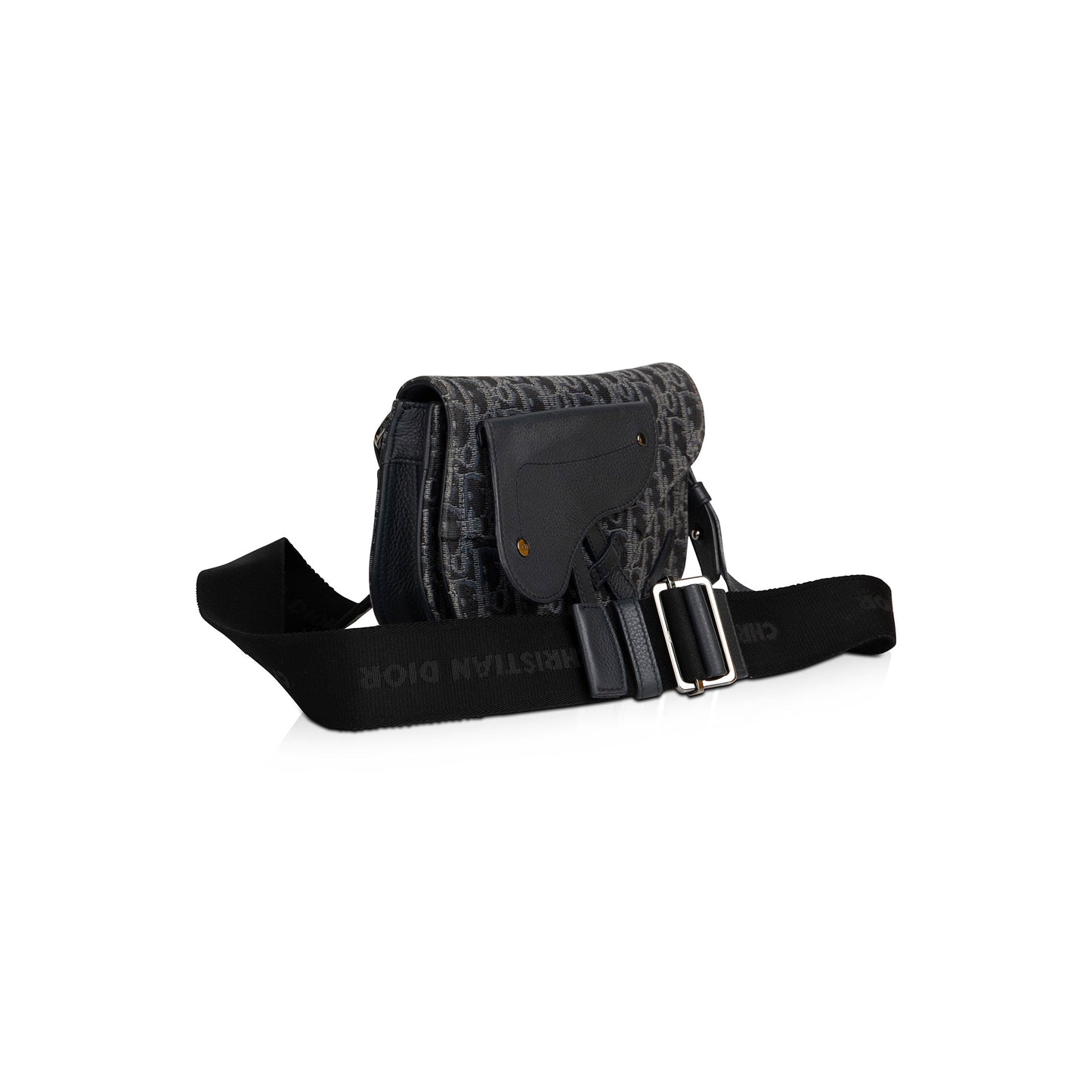 Christian Dior Oblique Jacquard Saddle Pouch
