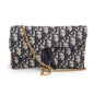 Christian Dior Oblique Long Saddle Wallet on Chain