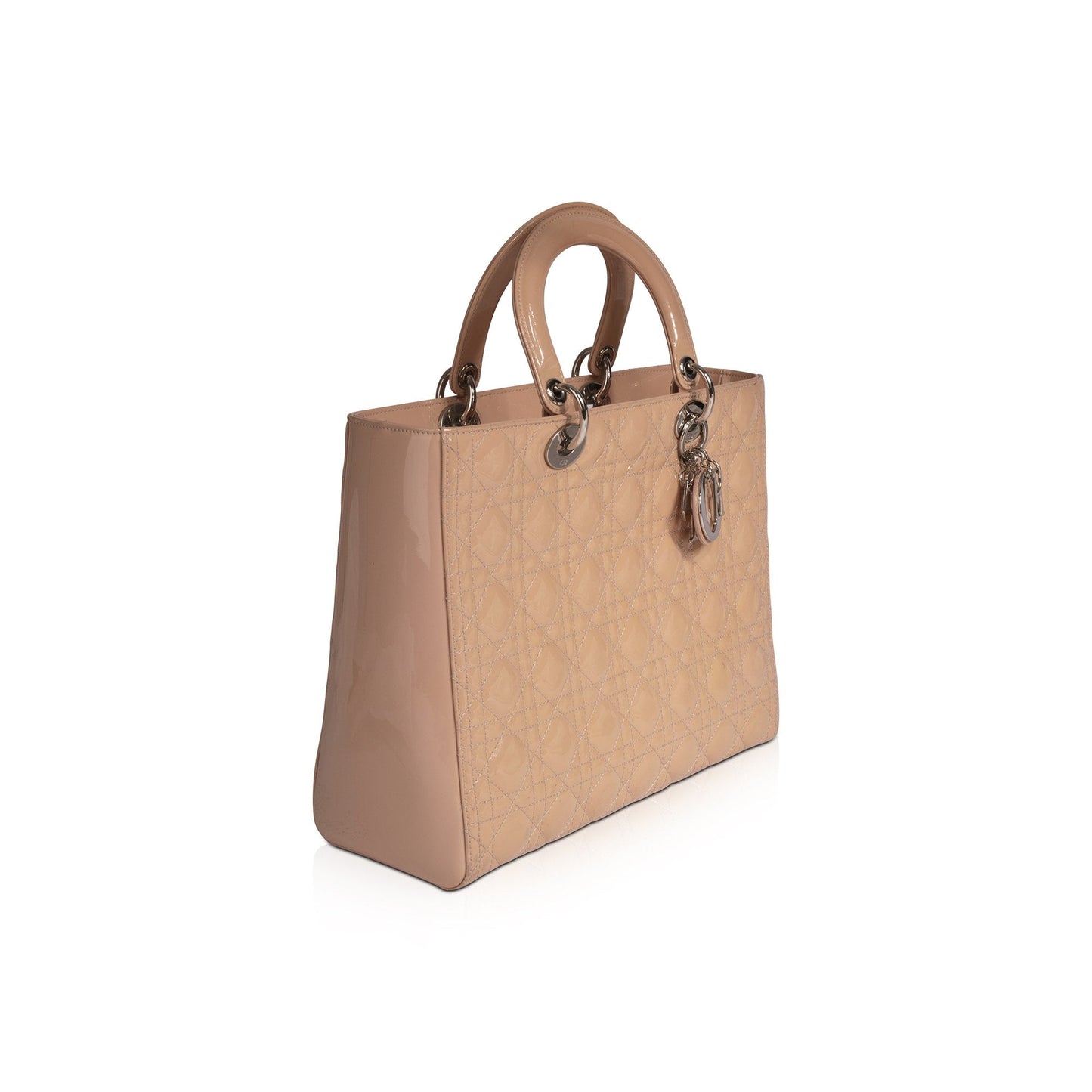 Christian Dior Patent Large Lady Dior Bag