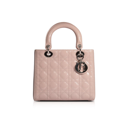 Christian Dior Patent Leather Medium Lady Dior Bag