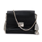 Christian Dior Python-Trimmed Black Calfskin Leather Large Diorling Bag
