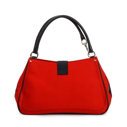 Christian Dior Red Satin Crystal Embellished Hardcore Shoulder Bag