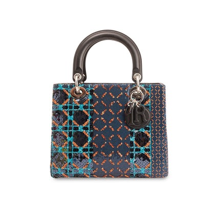 Christian Dior Sequin Medium Lady Dior Bag