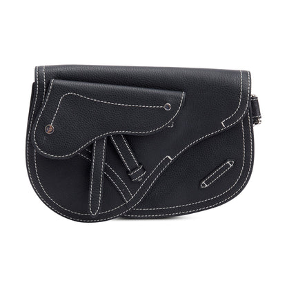 Christian Dior X Kaws Calfskin Leather Double Saddle Bag