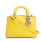 Christian Dior Yellow Calfskin Leather Mini Diorissimo Tote
