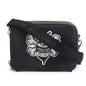 Christian Dior x Shawn Stussy Black Calfskin Leather Double Zip Crossbody Bag
