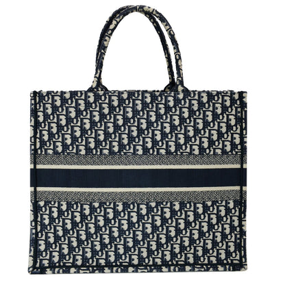 CHRISTIAN DIOR Large Book Oblique Embroidered Canvas Tote Bag Multicolor - Hot Deals