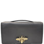 CHRISTIAN DIOR Bee Leather Pouch Clutch Bag Black - 20% OFF