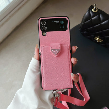 Crossbody Wallet Case Prada Style Samsung Z Flip 3/4/5/6/7