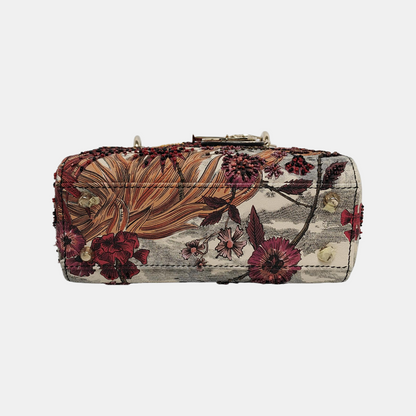 Lady Dior Mini Embroidered Phoenix Cloth Multicolor Handbag