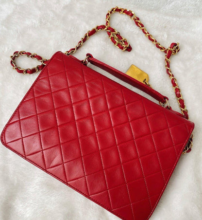 Chanel Timeless Classic Cc Double Turn Lock Bag