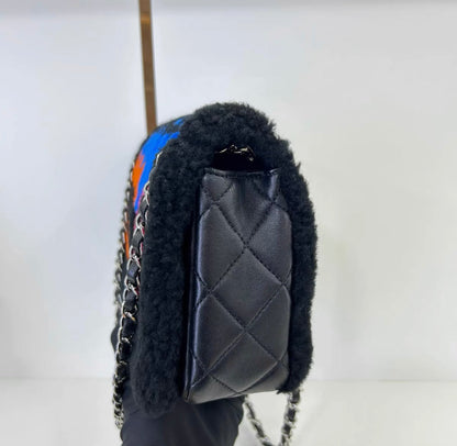 Chanel Pop Art Shearling Lamb Flap