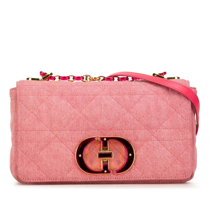 Dior Caro Cannage Pink Shoulder Bag
